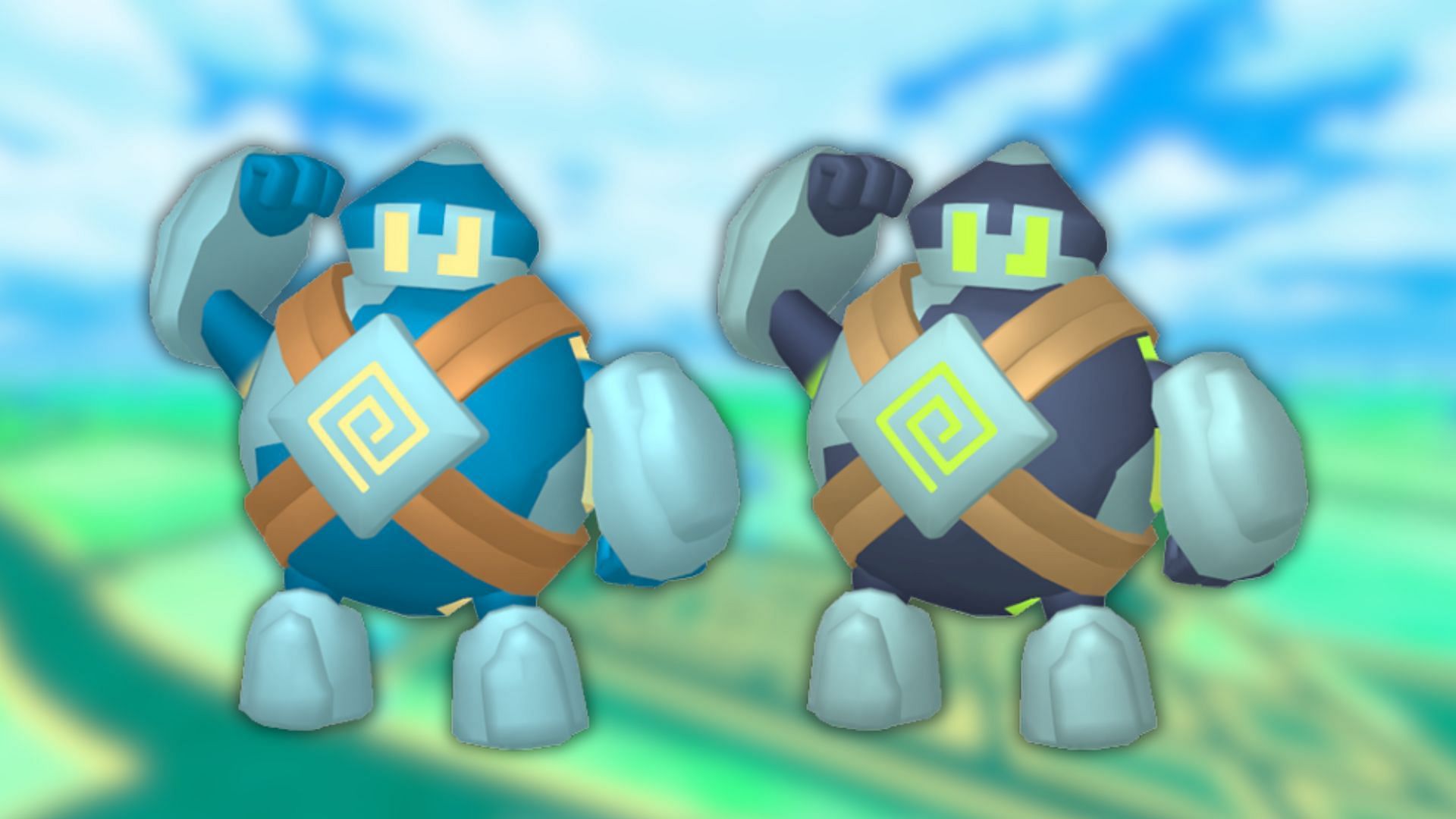 Golett and its shiny variant (Image via The Pokemon Company)